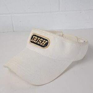 Notre Dame Irish white cotton sun visor adjustable back